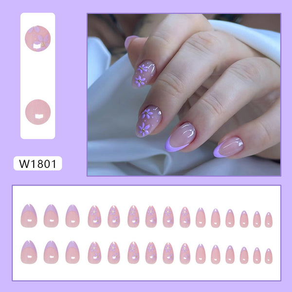 30 Pcs Press On Nails W1801