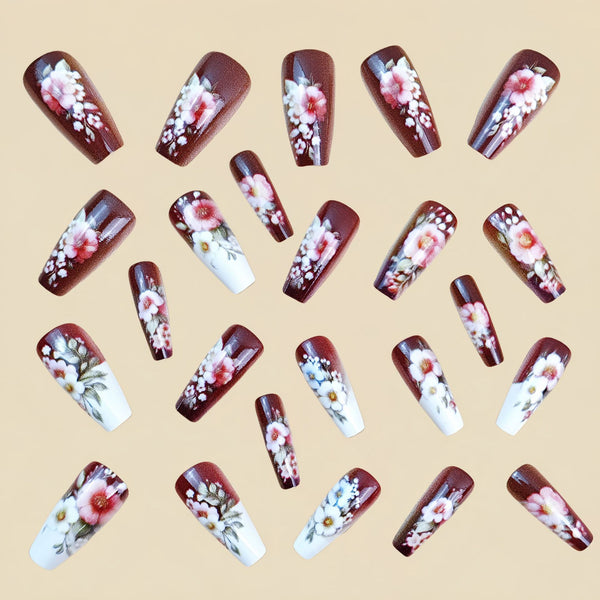 12 Sizes-24 Pcs Press On Nails Y833