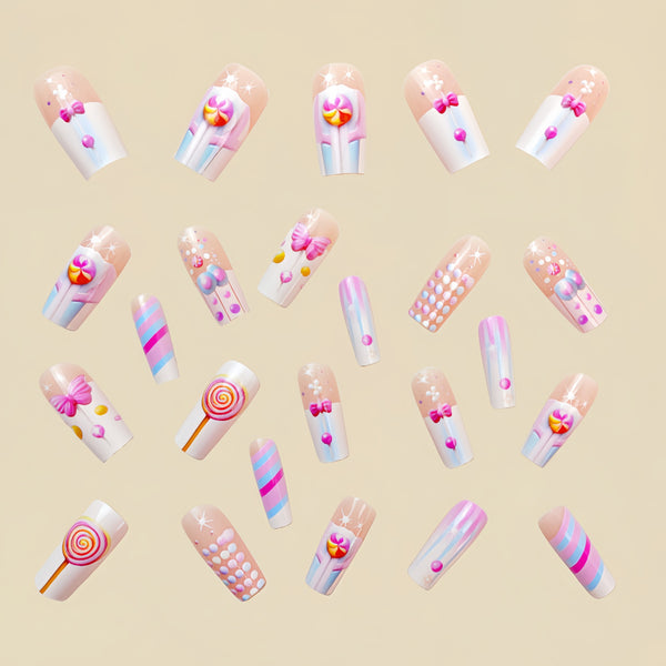 12 Sizes-24 Pcs Press On Nails Y577