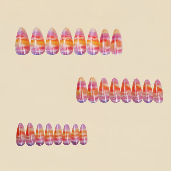 12 Sizes-24 Pcs Press On Nails Y1658