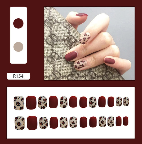 12 Sizes-24 Pcs Press On Nails R121