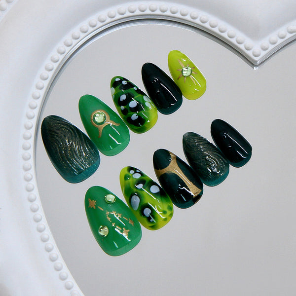 12 Sizes-24 Pcs Press On Nails Z1267