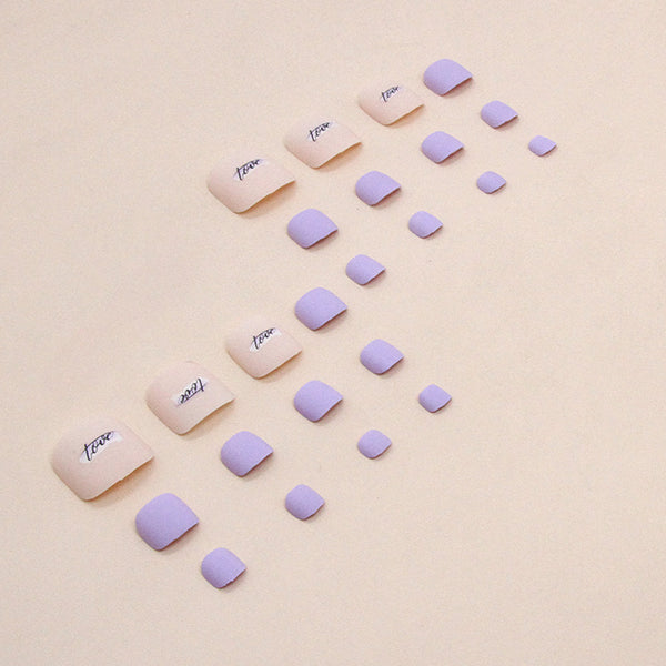 12 Sizes-24 Pcs Press On Nails F121