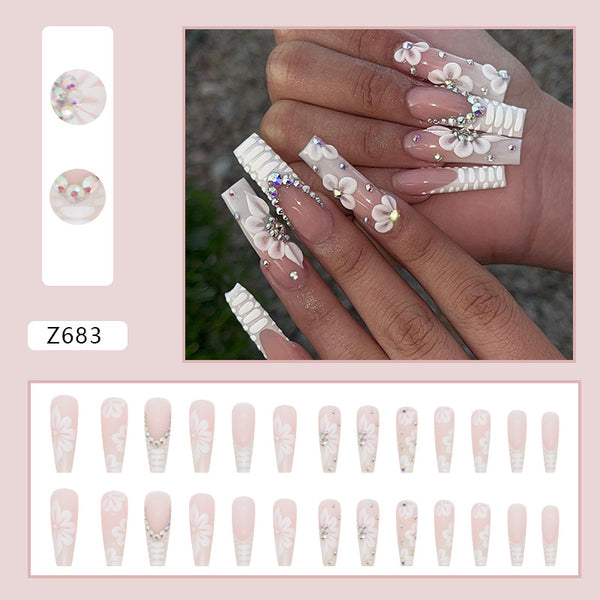 12 Sizes-24 Pcs Press On Nails Z683