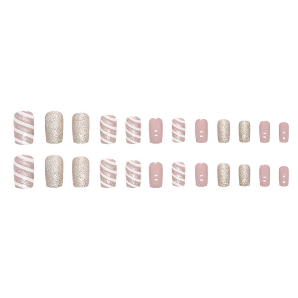 12 Sizes-24 Pcs Press On Nails W928