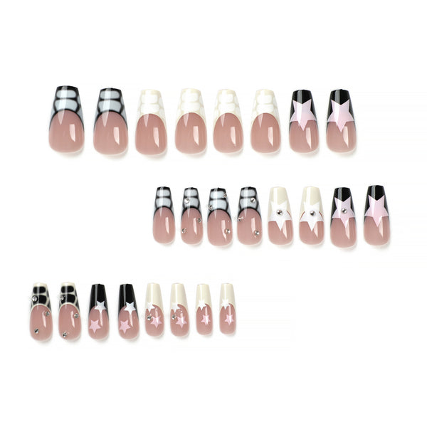 12 Sizes-24 Pcs Press On Nails JP2749