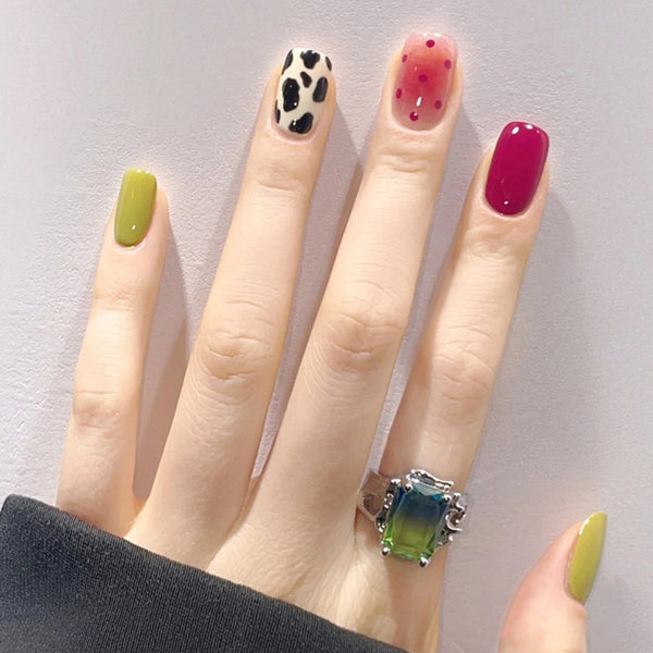 12 Sizes-24 Pcs Press On Nails R450