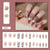 12 Sizes-24 Pcs Press On Nails Z641