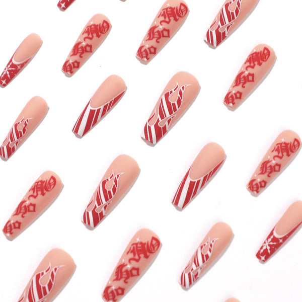 12 Sizes-24 Pcs Press On Nails JP1915
