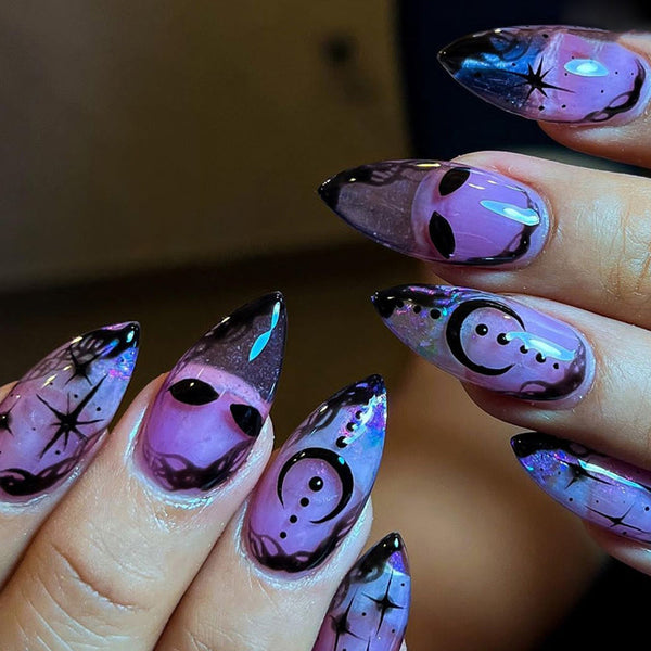 12 Sizes-24 Pcs Press On Nails W824