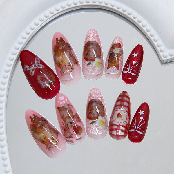 12 Sizes-24 Pcs Press On Nails W2085