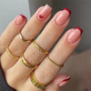 12 Sizes-24 Pcs Press On Nails W2173