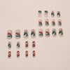 12 Sizes-24 Pcs Press On Nails W1845