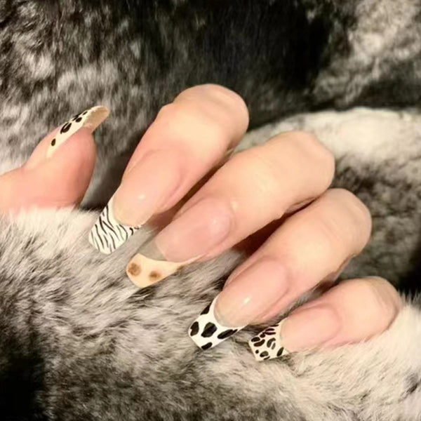 12 Sizes-24 Pcs Press On Nails R713