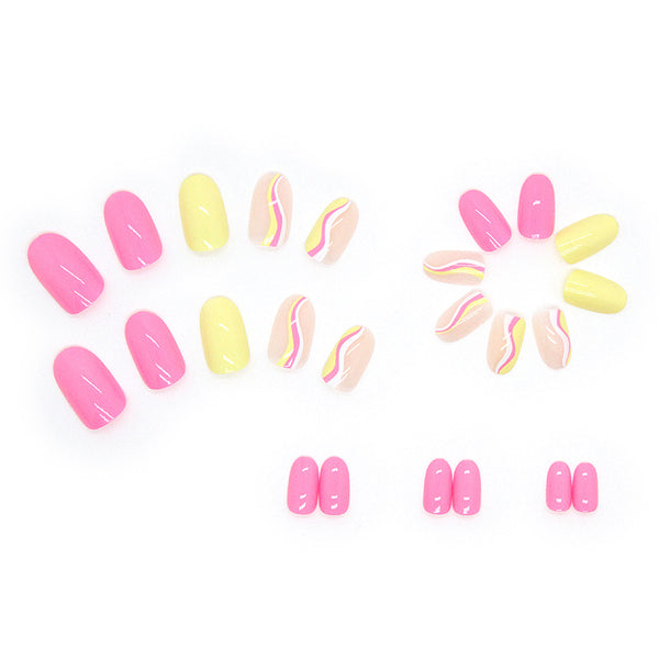 12 Sizes-24 Pcs Press On Nails W159