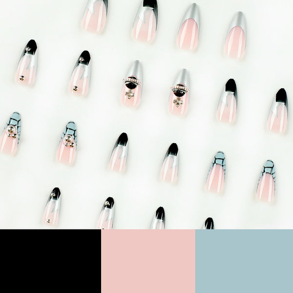 12 Sizes-24 Pcs Press On Nails JP2255