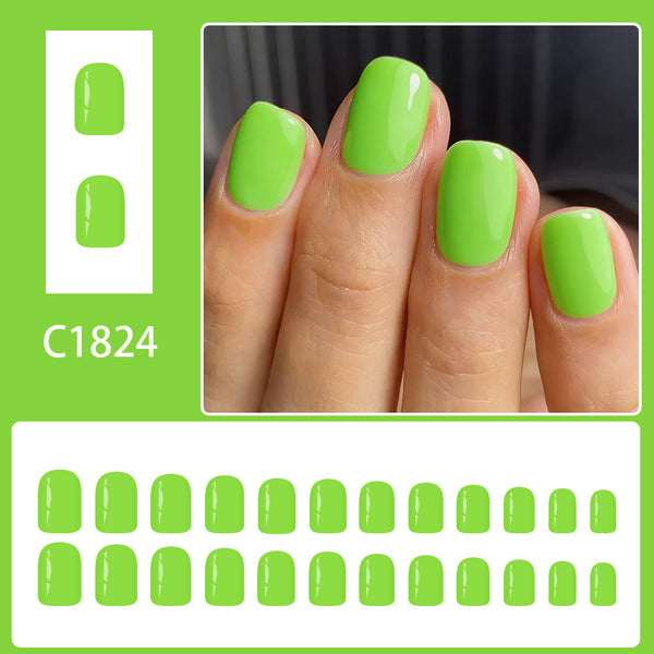 12 Sizes-24 Pcs Press On Nails C1824