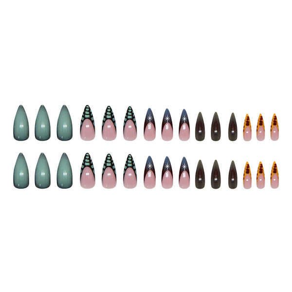 30 Pcs Press On Nails W2156