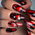 12 Sizes-24 Pcs Press On Nails Y1493