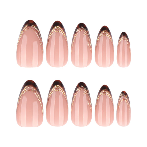 12 Sizes-24 Pcs Press On Nails JP4168