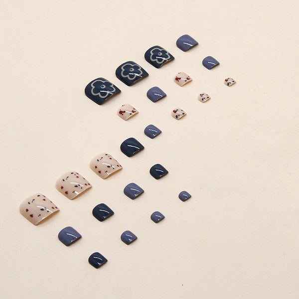 12 Sizes-24 Pcs Press On Nails F042
