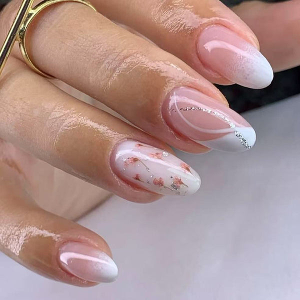 12 Sizes-24 Pcs Press On Nails C1037
