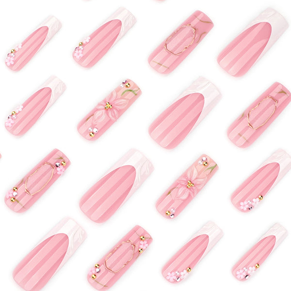 12 Sizes-24 Pcs Press On Nails JP4338
