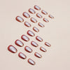 12 Sizes-24 Pcs Press On Nails W1110