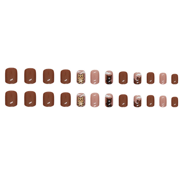 12 Sizes-24 Pcs Press On Nails W1466