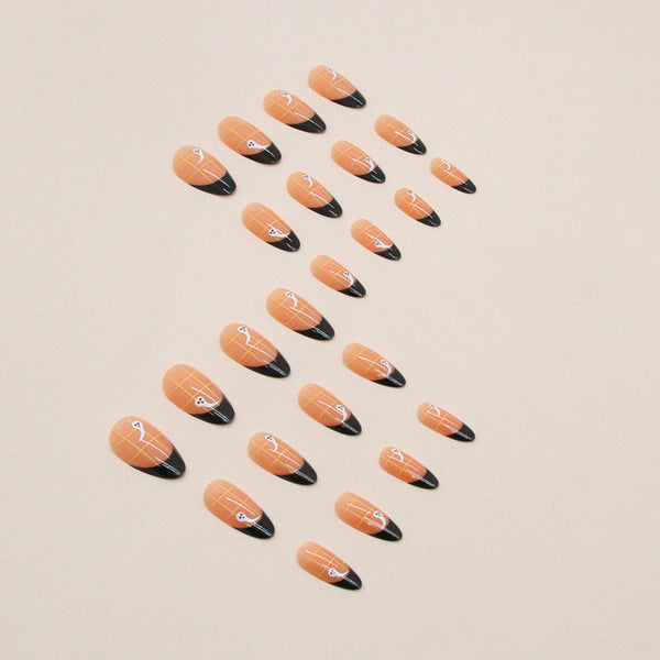 12 Sizes-24 Pcs Press On Nails W932