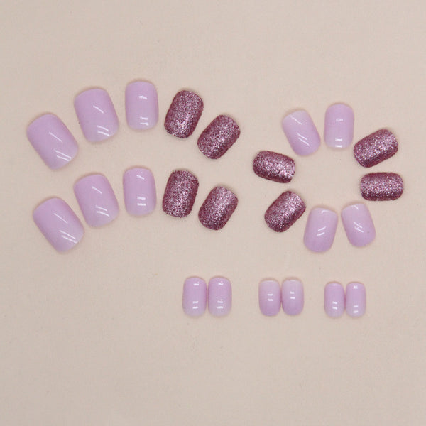 12 Sizes-24 Pcs Press On Nails W1295