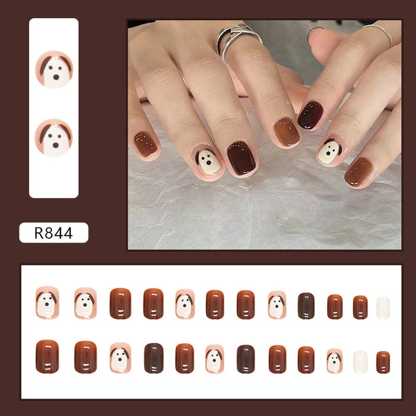 12 Sizes-24 Pcs Press On Nails R844