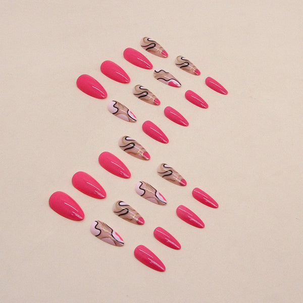 12 Sizes-24 Pcs Press On Nails W855