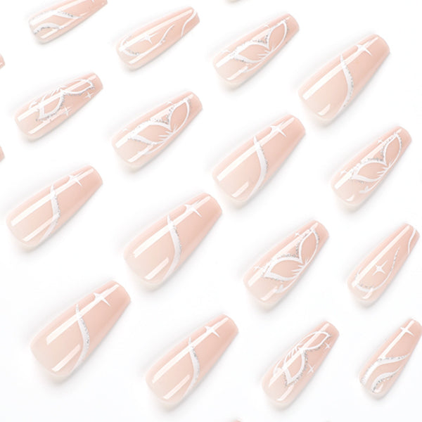 12 Sizes-24 Pcs Press On Nails JP2083