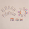 12 Sizes-24 Pcs Press On Nails W1444