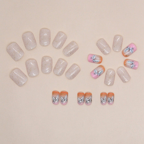 12 Sizes-24 Pcs Press On Nails W1444