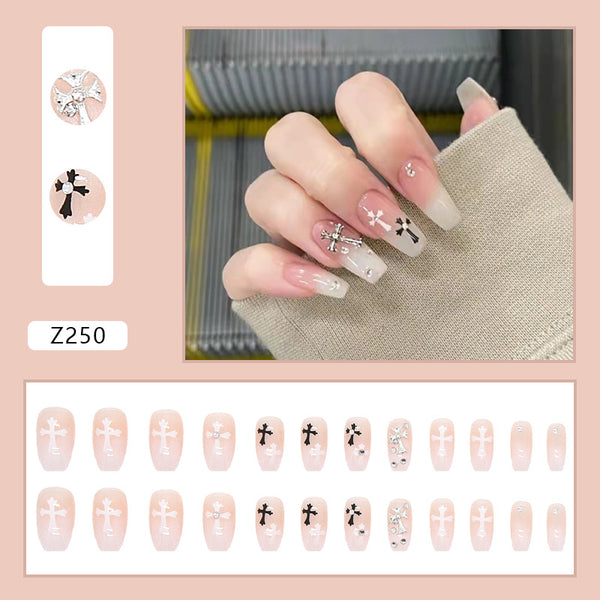 12 Sizes-24 Pcs Press On Nails Z250