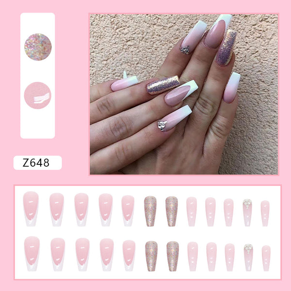 12 Sizes-24 Pcs Press On Nails Z648