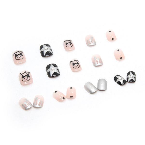 12 Sizes-24 Pcs Press On Nails Z502
