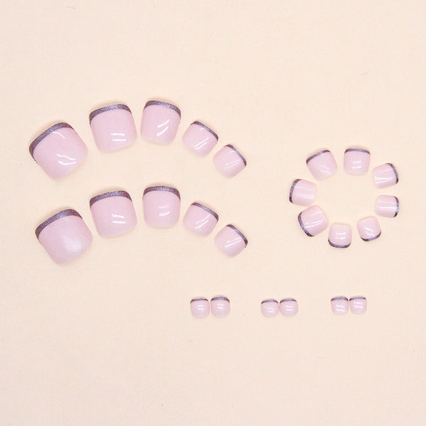 12 Sizes-24 Pcs Press On Nails F079