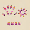 12 Sizes-24 Pcs Press On Nails Y812