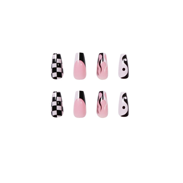 12 Sizes-24 Pcs Press On Nails JP1337
