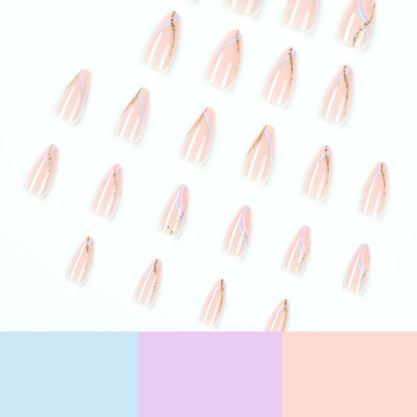 12 Sizes-24 Pcs Press On Nails JP1694