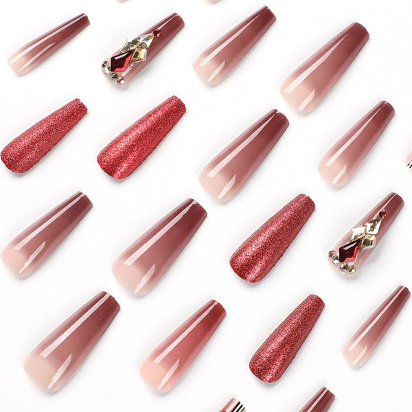 12 Sizes-24 Pcs Press On Nails JP1902