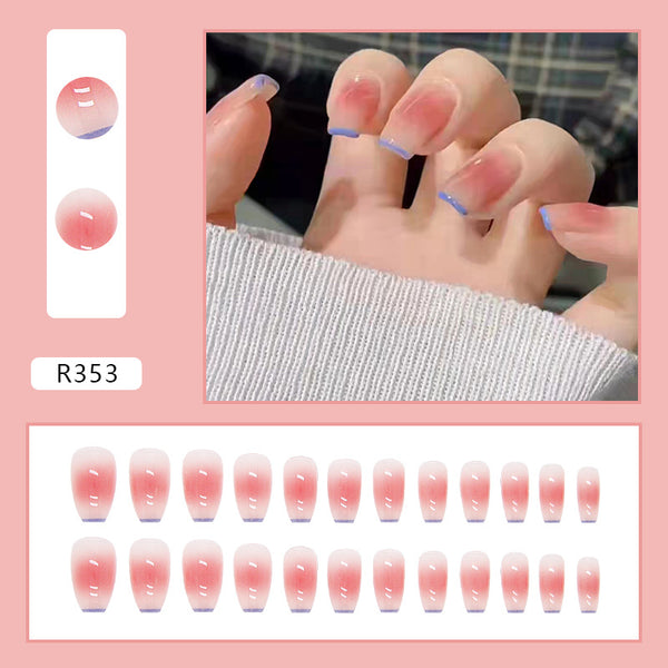 12 Sizes-24 Pcs Press On Nails R353