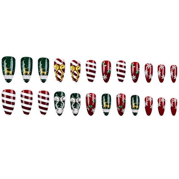12 Sizes-24 Pcs Press On Nails LS435-B7