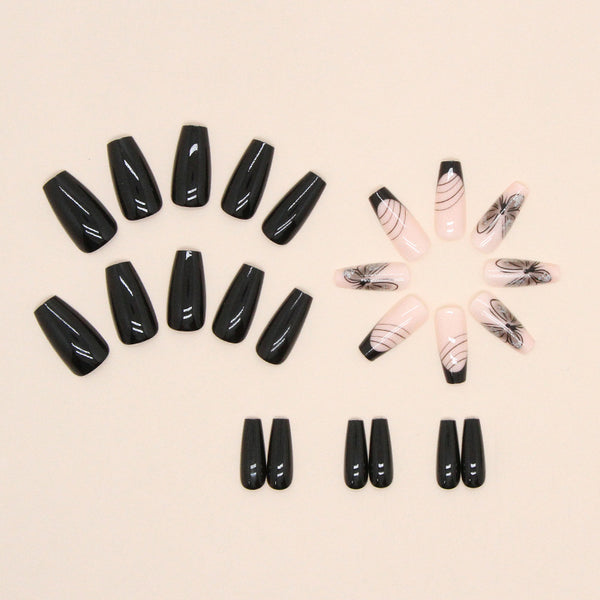 12 Sizes-24 Pcs Press On Nails W1028