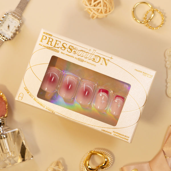 12 Sizes-24 Pcs Press On Nails GN004