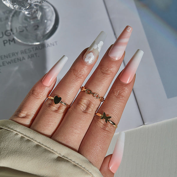 12 Sizes-24 Pcs Press On Nails W320
