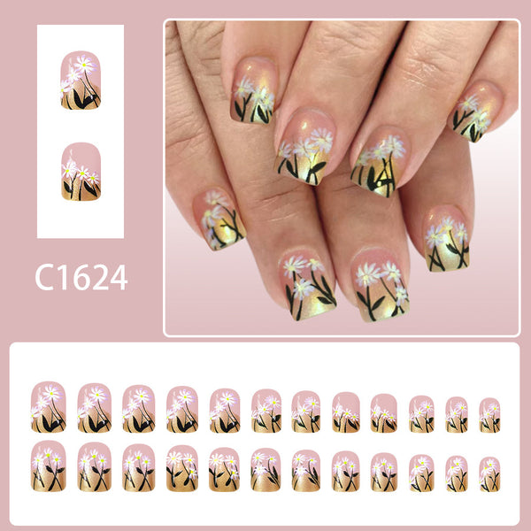 12 Sizes-24 Pcs Press On Nails C1624